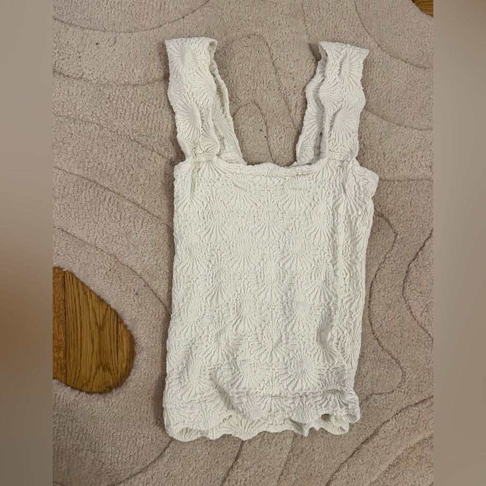 Women's Cream Textured Top